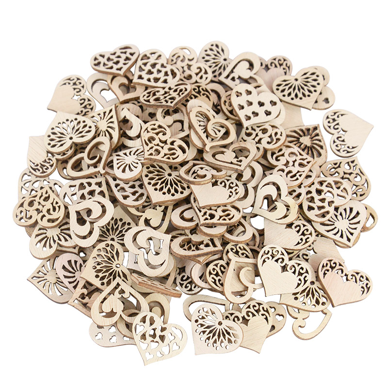 Craft Embellishments - 50/100 pièces motif de coeur creux