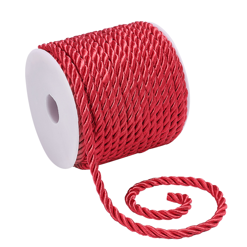 Cord Trim Twisted - Corde de soie rouge de 19.6