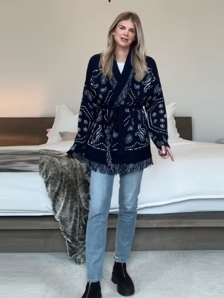 Tassel Fringe Trim - Nouveau Cardigan Chic Femme Automne Hiver