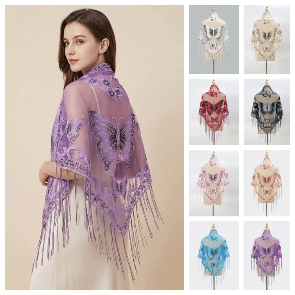 Écharpe de luxe en dentelle fl - Tassel Fringe Trim avis et prix