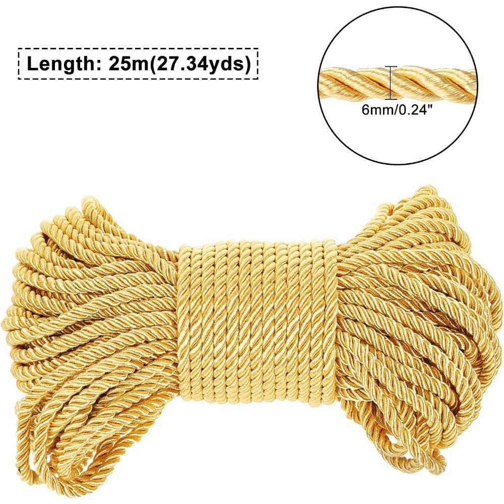 Corde Torsadée Dorée Décorativ - Cord Trim Twisted avis et prix