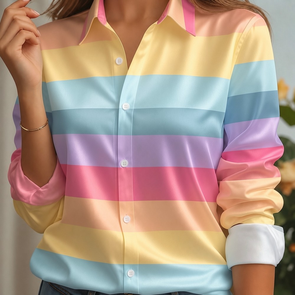 Chemisier ample à col à revers - Embellish Knit avis et prix