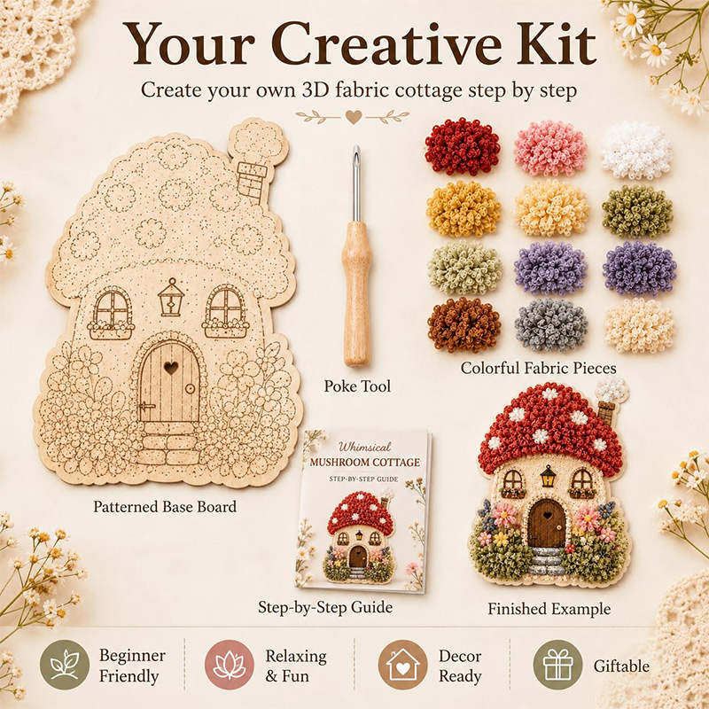 Kit DIY Poke Art Maison Champi - Embroidery Craft avis et prix