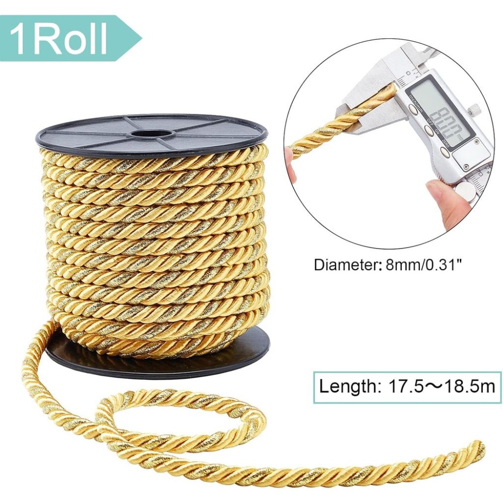 Cordons torsadés de 8 mm, 20 y - Cord Trim Twisted avis et prix