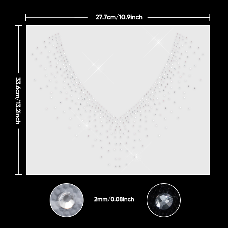 QIAO 1/2/4/6 pièces Autocollan - Hotfix Rhinestone Sheet avis et prix