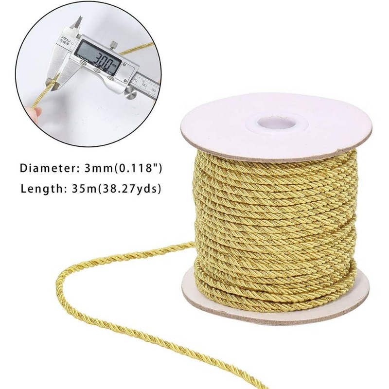 Corde torsadée métallique de 3 - Cord Trim Twisted avis et prix