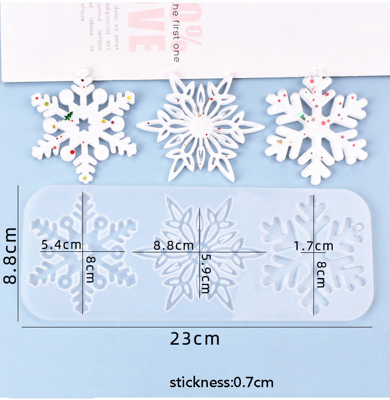 Moule en silicone flocon de ne - Christmas Craft Embellishment avis et prix